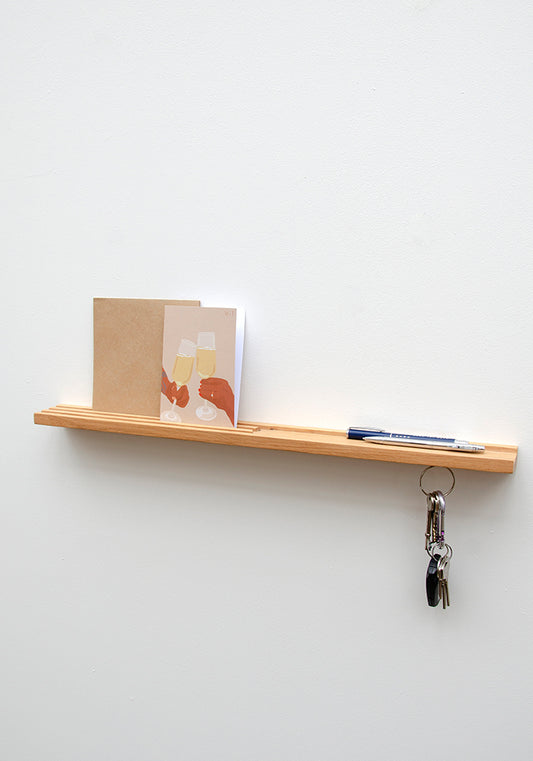 Entryway Shelf with Letter Rack and Key Holder