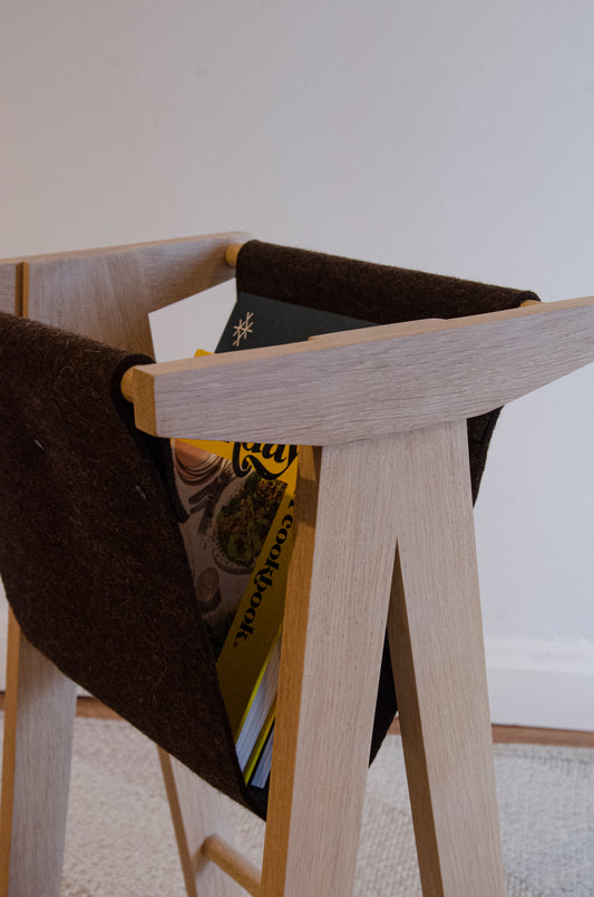 Magazine Stand - Whitewashed oak